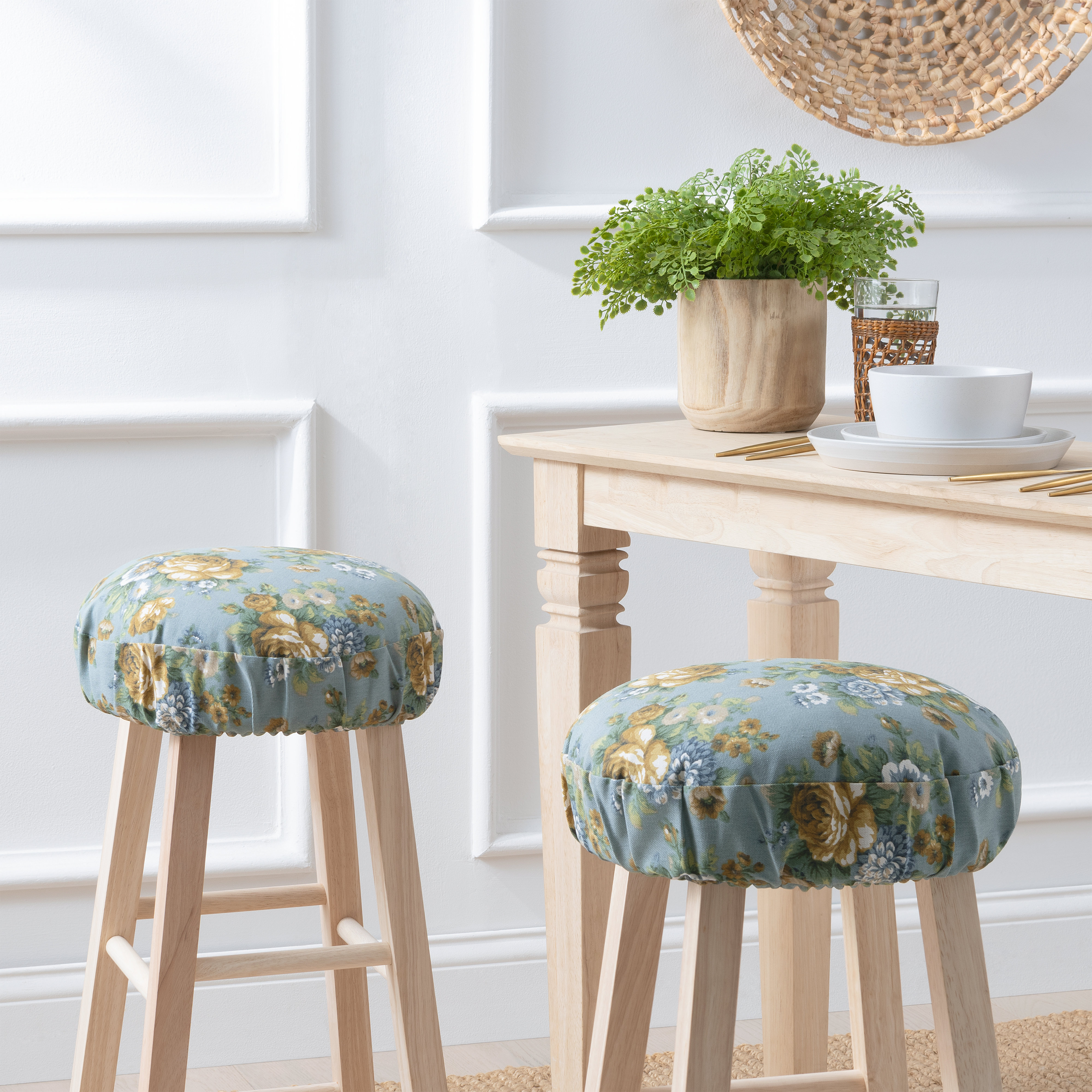 Winston Porter Bella Rose 13" Barstool Cover | Wayfair